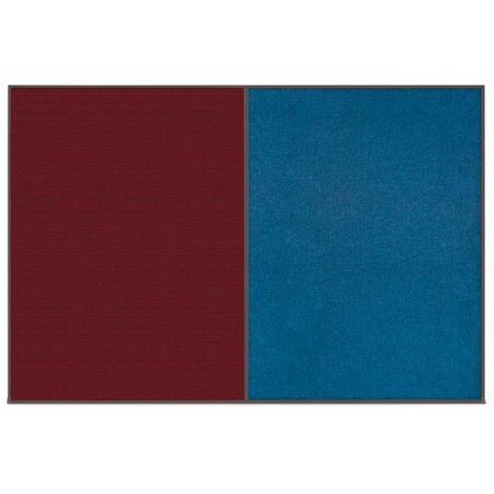 United Visual Products Enclosed Corkboard, 1 Door, 72"x36", 4" Fra UV3404-WHITE-SURF